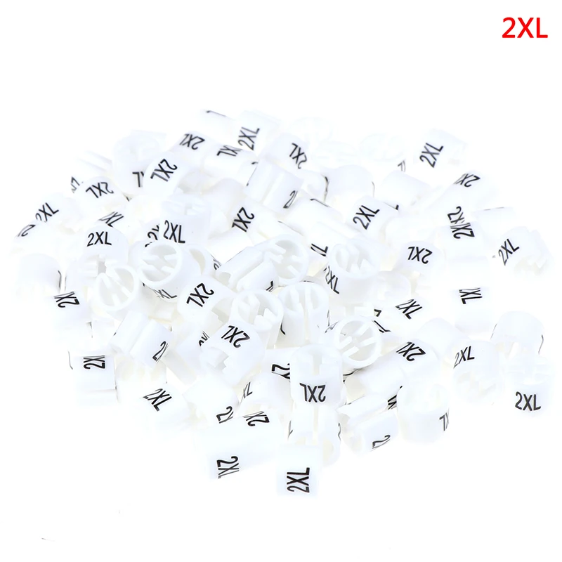 2XL 100pcs New White Hanger Sizer Garment Tags Markers Size Dividers Size Marker for Hangers XXS-3XL Printed - Цвет: 2XL