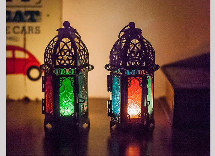 6.69in высокие марокканские фонари Висячие подсвечники стеклянные марокканские стильные подсвечники Висячие для использования в помещении и на открытом воздухе