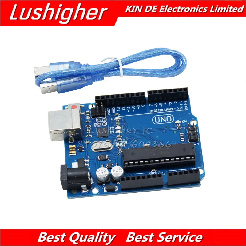 

1PCS MEGA328P ATMEGA16U2 DIP QFP UNO R3 + 1PCS Cables