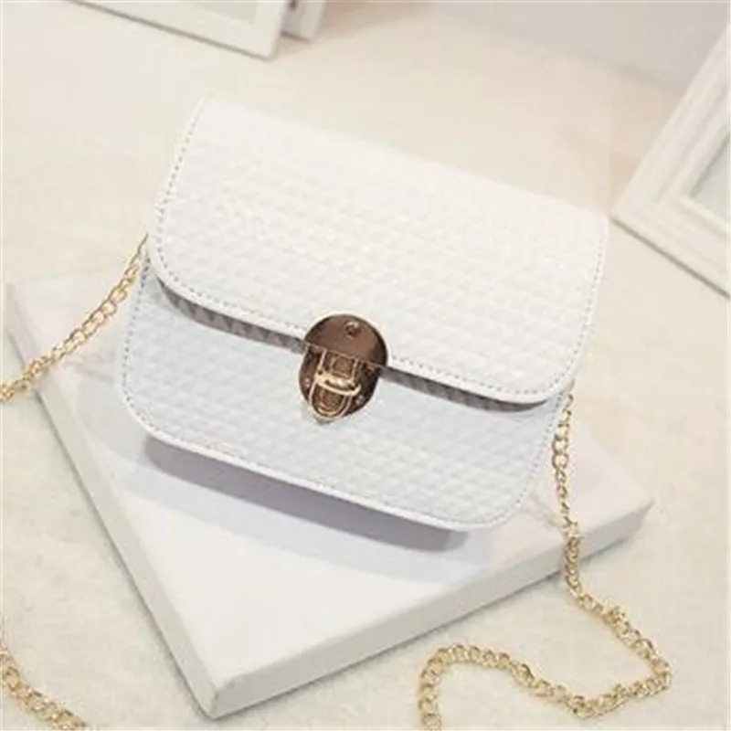 

Drop shopping Simple Flap Shoulder PU Leather Bags Women Girls Color Mini Messenger Chest Bag Cross body Handbags bolsa feminina