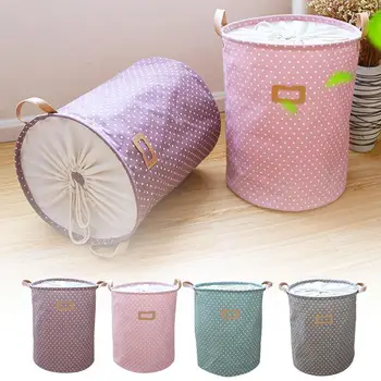 

Waterproof Laundry Hamper Bag Colorful Clothes Storage Baskets Home Clothes Barrel Kids Toy Storage Laundry Basket 40P