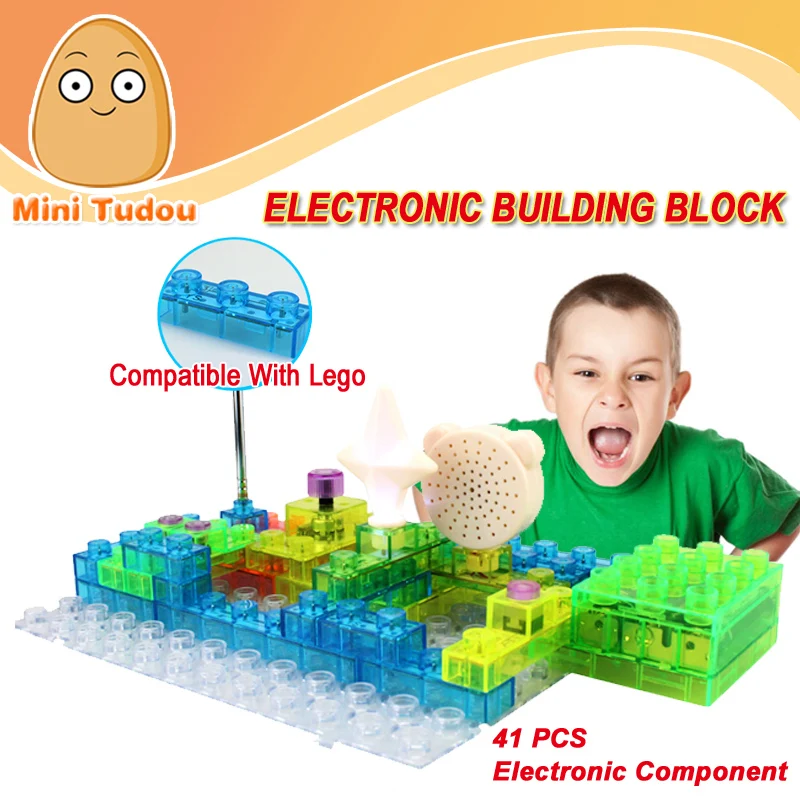 

MiniTudou Toys For Kids Integrated Building Block 41PCS Electronic Component Educational & Learning Blocks Best Christmas Gift