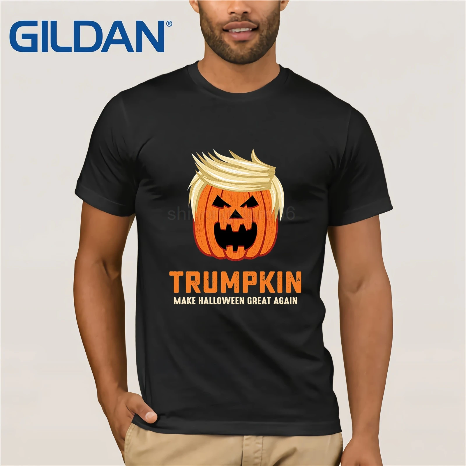Забавная футболка на Хэллоуин Trumpkin | Мужская одежда