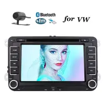 Стерео навигатор 2 DIN Радио мультимедийный dvd-плеер ЖК-дисплей Bluetooth, Wi-Fi GPS навигации Системы для Volkswagen Бесплатная сзади Камера