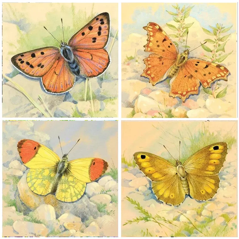 

Mosaic Cross Stitch 5D Diamond Painting Set Butterfly Pattern Full Round Drill Embroidery Home Room Wall Decoration kit craft