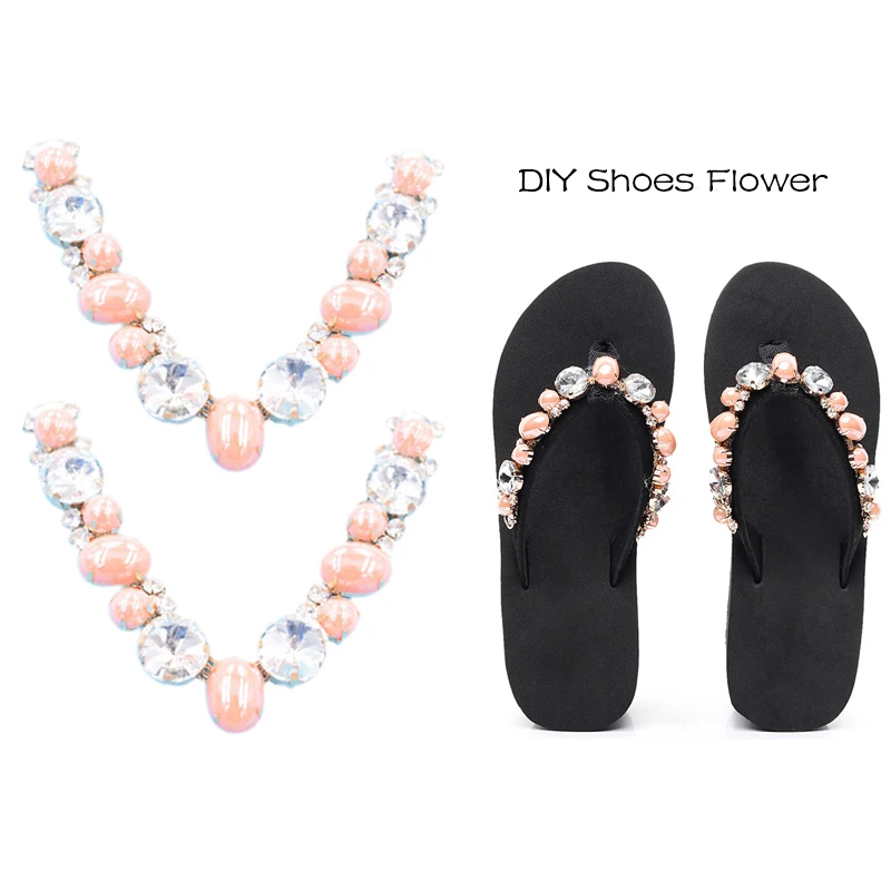 

2019New 10Pcs Oval Rhinestone shoes Connectors /Buckle for DIY flip-flops shoes or hair Embellishment accessories LP207
