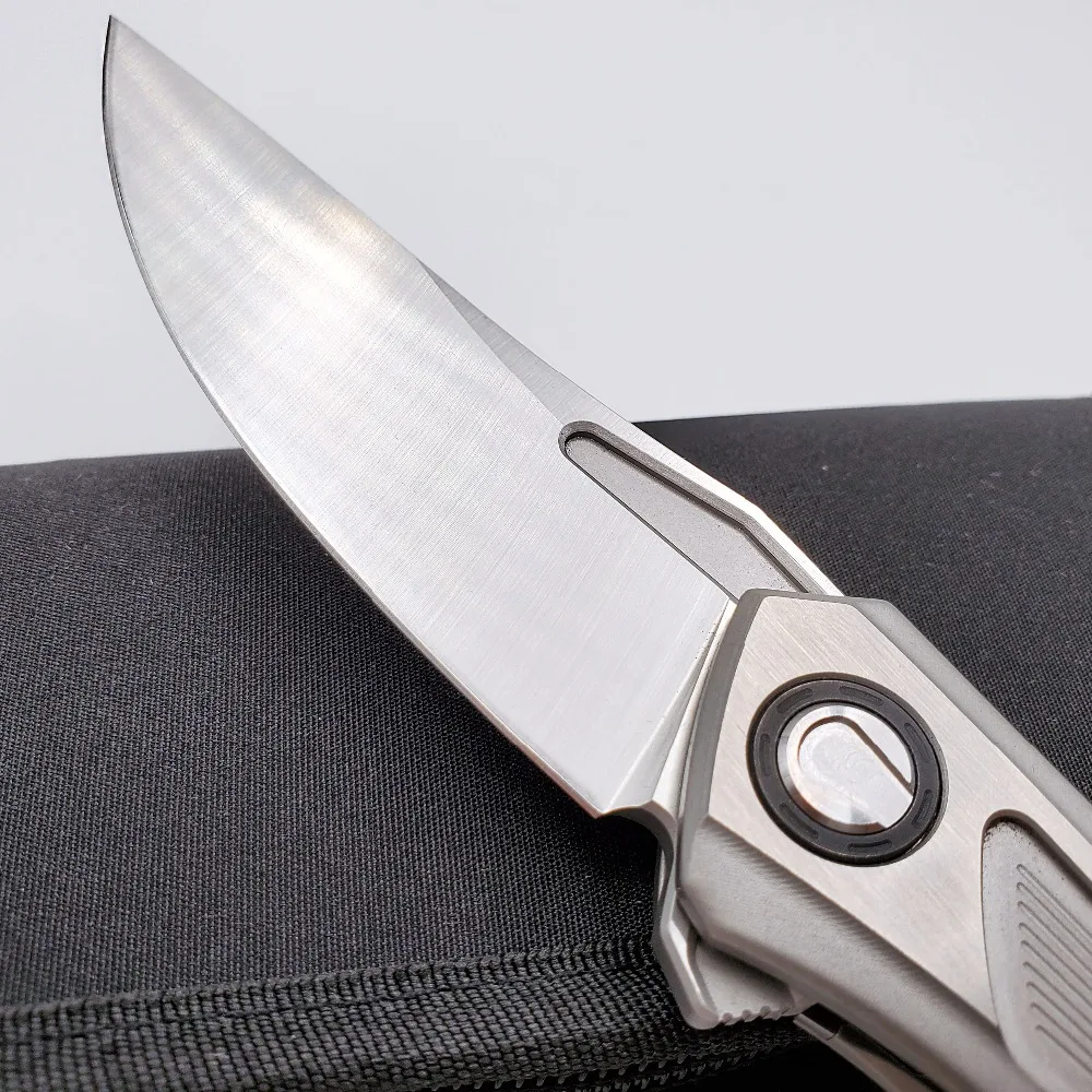 Складной нож JSSQ Bear S35VN Blade TC4 титановая ручка тактический карманный для кемпинга