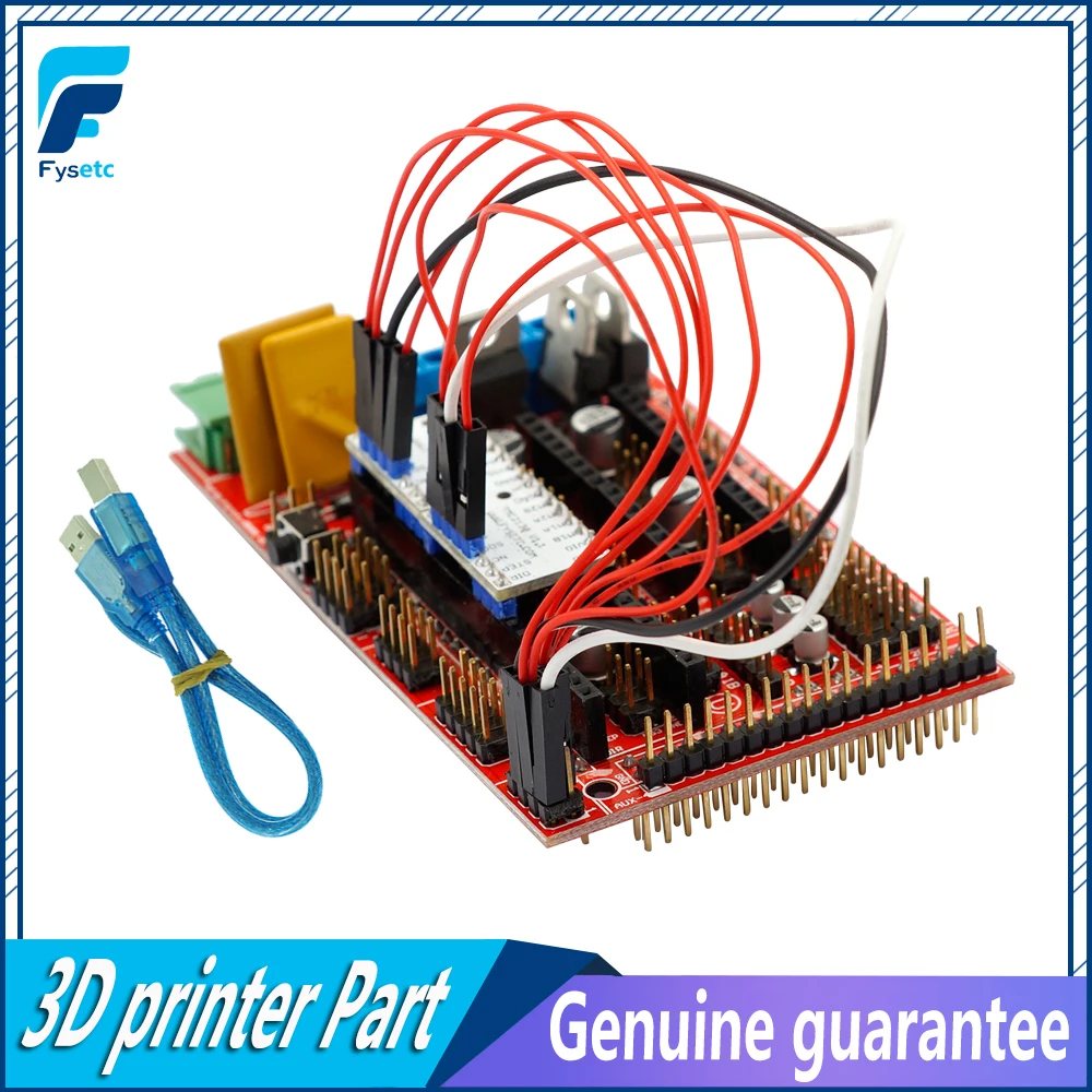 1Set carte mère bouclier rouge rampes 1.4 contrôleur panneau partie + 2 pièces TMC2130 V1.1 SPI fonction pour imprimante 3D Arduino Kit|3D Printer Parts & Accessories| -