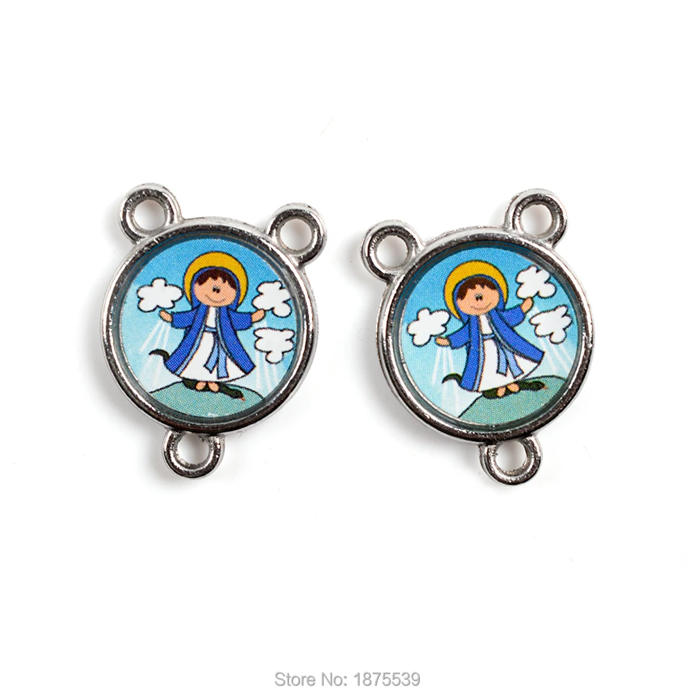 

Religious Carton Image 3 Holes Rosary Center Medal For Children