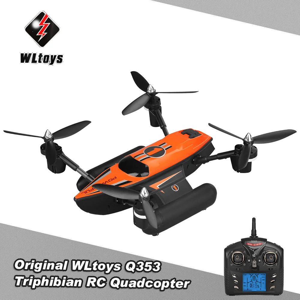 Оригинальный WLtoys Q353 Triphibian 2,4G 6-осевой Gyro установка воздушно-грунтовых вод RC Квадрокоптер с режимом headless RTF Дрон Профессиональный вертолет