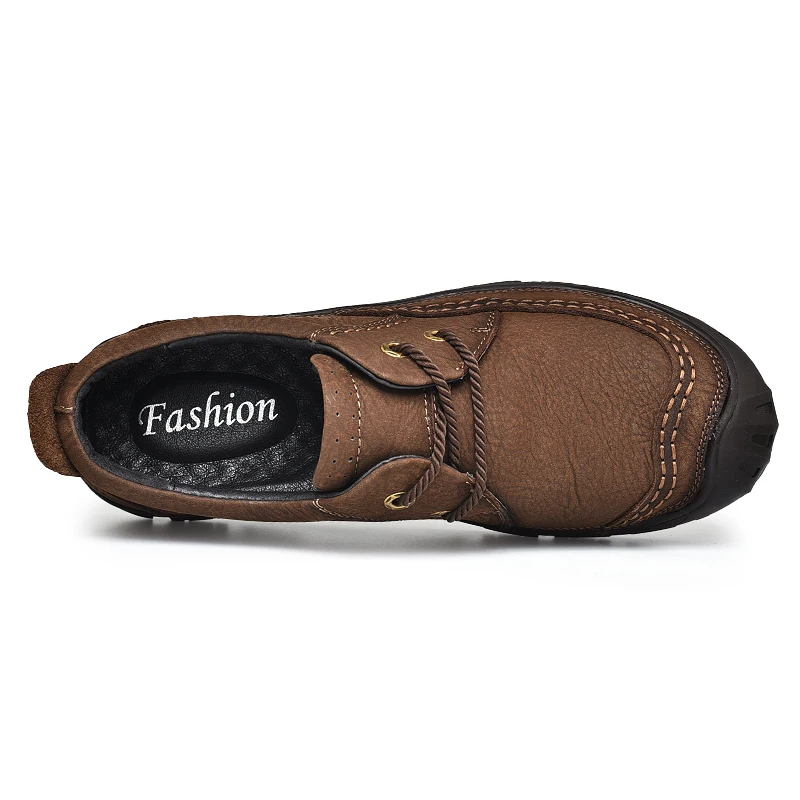 Main Pour ardoisé Cuir Hommes Qualité Vache Naturel Bottines Noir Rétro Automne marron Printemps Sortie gris forme De Plate En Top Chaussures yfgY76b