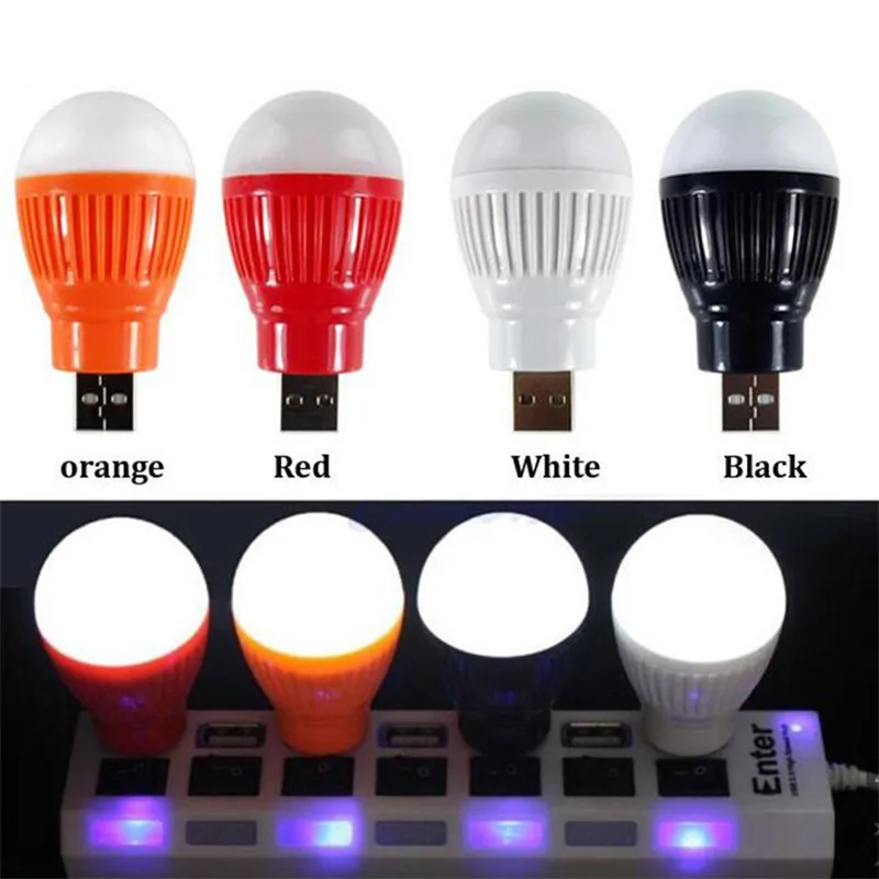 

Mini 5 Colors USB led bulb DC5V USB Led Flashlight Night Lamp Emergency Lighting Portable Led Bulb Decoration Lamp