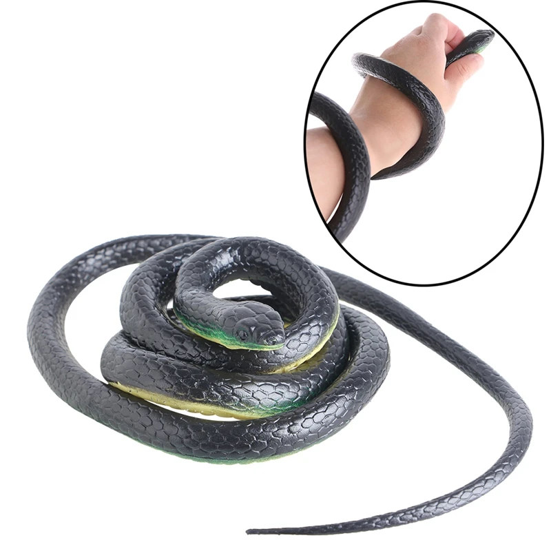 

130cm Realistic Plastic Tricky Toy Fake Snakes Garden Props Joke Prank Halloween