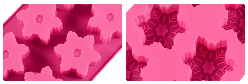 6 Forms Silicone Soap Mold 3d Snowflake Soap Mould For Soap Making Safe Handmade Craft Flowers Bathroom Kitchen Soap Molds