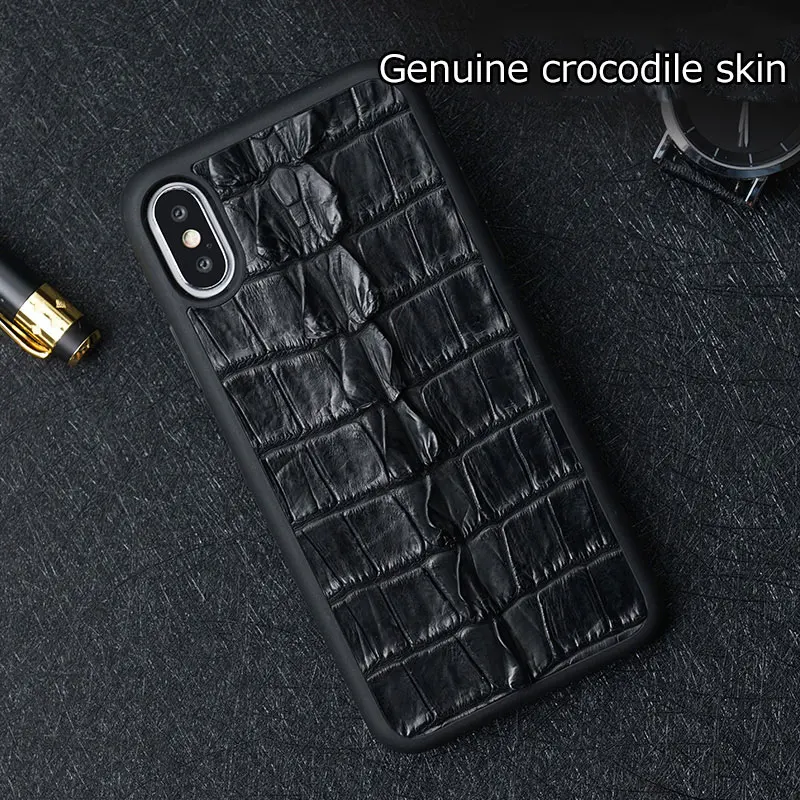 100% Роскошный чехол из натуральной крокодиловой кожи для iphone 11 X XR XS Max 7 8 6 5 Plus 6S
