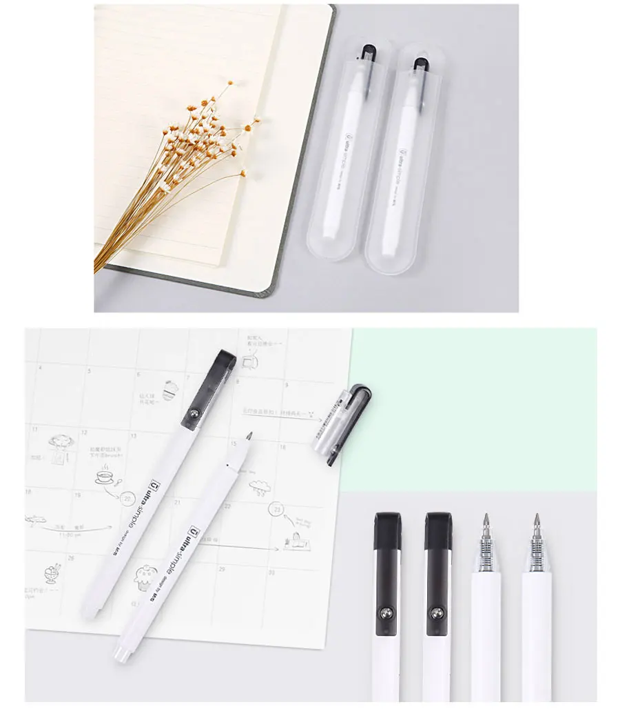 M& G Ультра-простая элегантная гелевая ручка для школьные письменные принадлежности Высокое качество 0,5 мм черный офисный канцелярский подарок; ручка для подруги