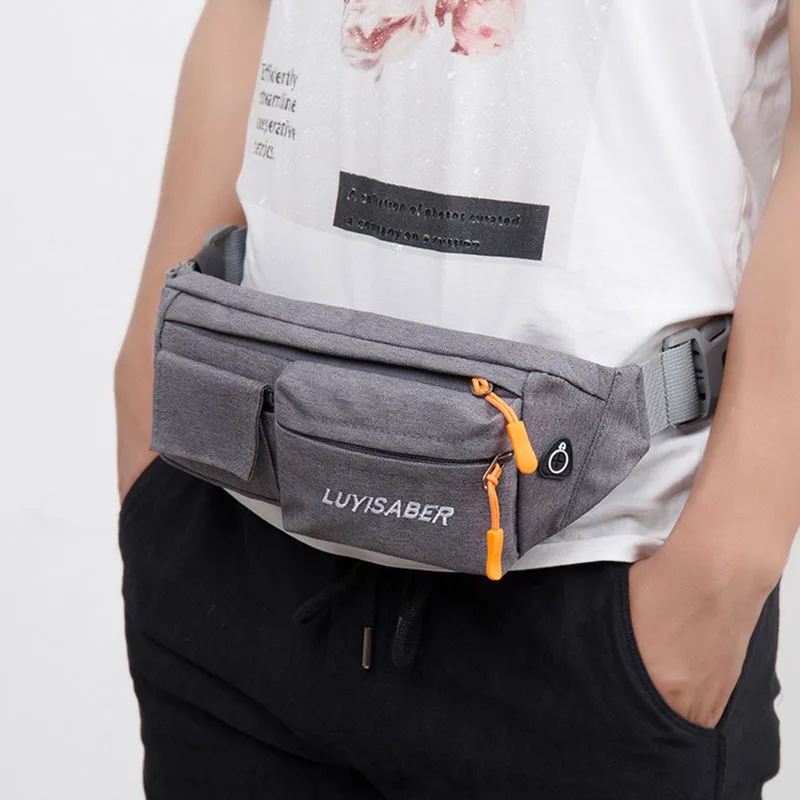 Travel Bags Canvas Waist Bag Men Waist Pack Phone Belt Bag Pouch ...