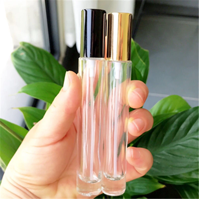 

High Quality 10ml New Thin Cylindrical Perfume Glass Empty Spray Bottle 100PCS/LOT