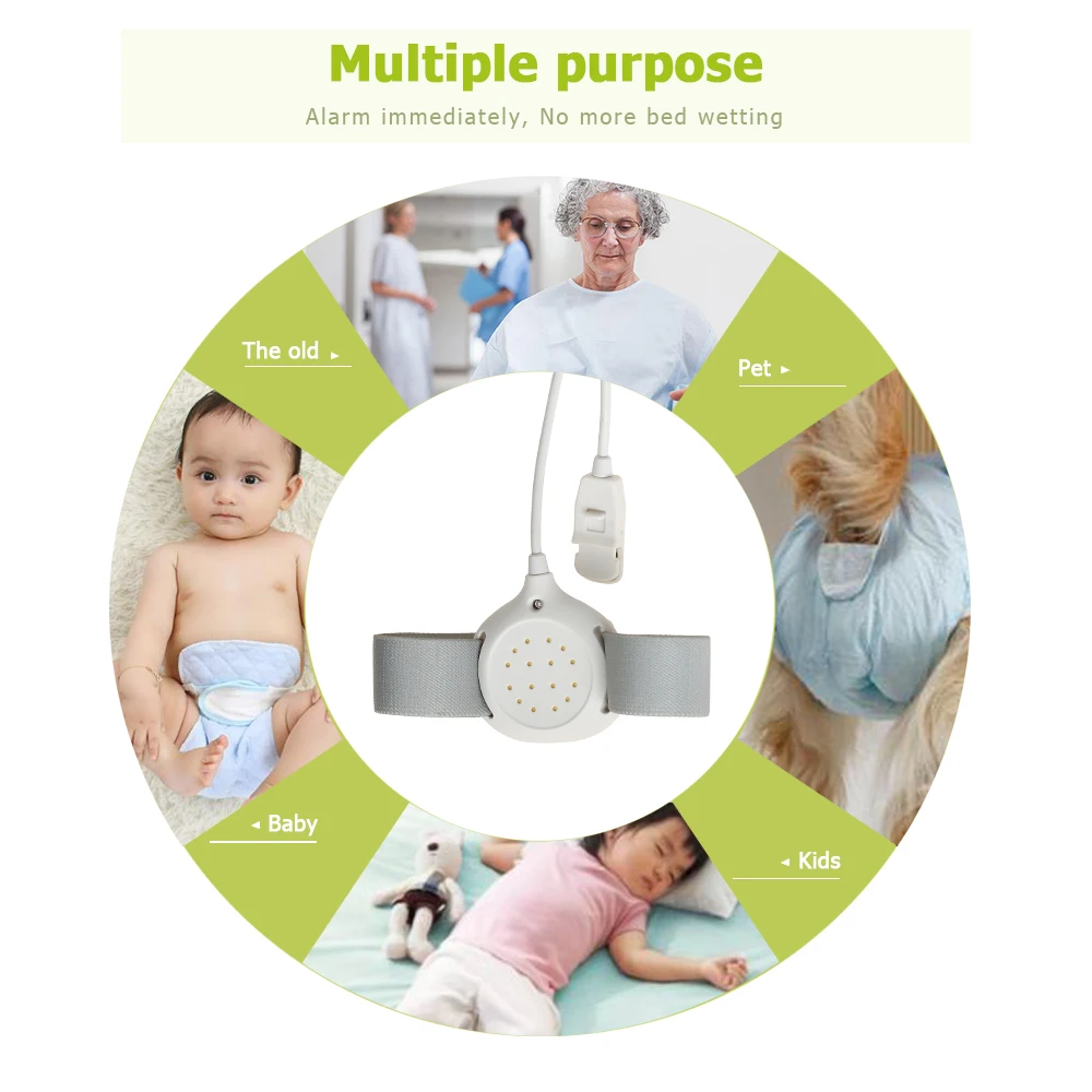 Professional Arm Wear Bedwetting Alarm High Sensitivity Potty Training for baby Toddler Adults Sensor Enuresis Alarm