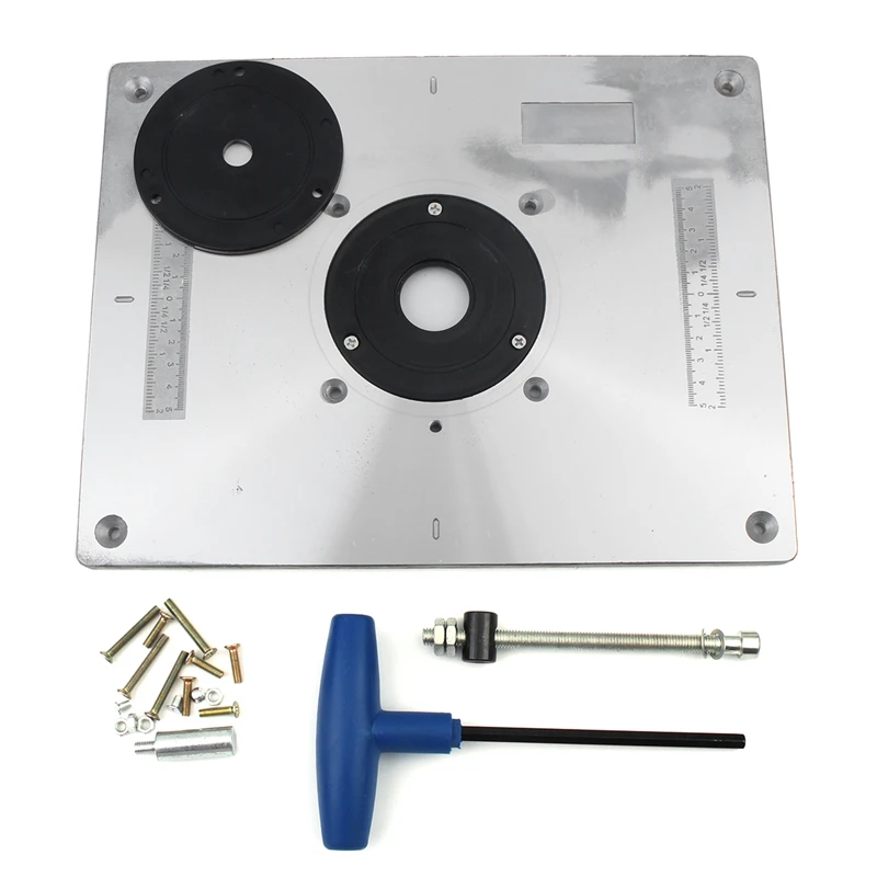 New Aluminum Router Table Insert Plate For Popular Router Trimmers Models Engrving Machine DIY Woodworking Benches New Aluminum Router Table Insert Plate For Popular Router Trimmers Models Engrving Machine DIY Woodworking Benches