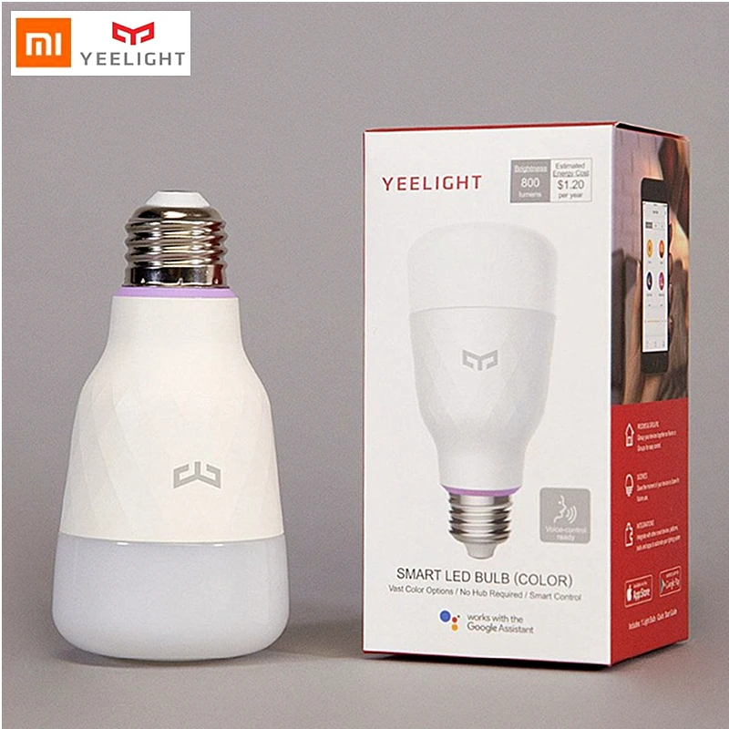 

Yeelight LED Bulb colorful RGB wifi light xiaomi smart home remote control E27 10W for mi mijia APP Alexa Google Assistant new