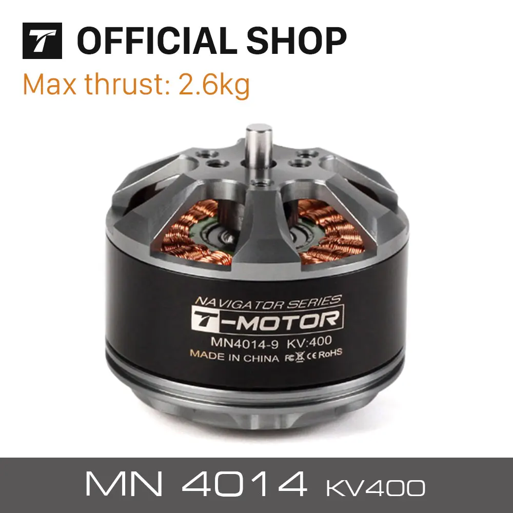 T-motor de Alto Motor para Hexacopter Desempenho Outrunner Brushless – Multi-helicóptero Mn4014 Kv400