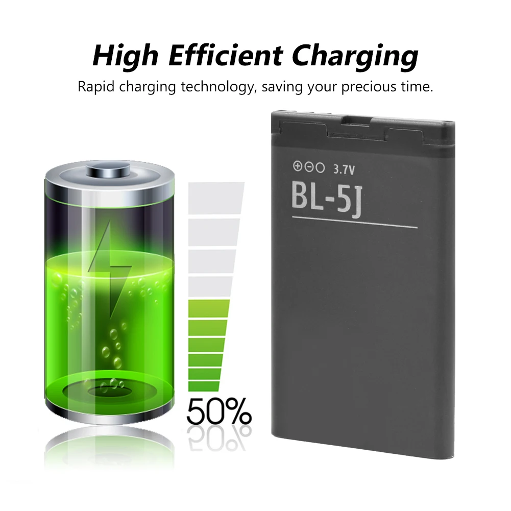 Аккумулятор для телефона 3 7 V 1320mAh BL 5J BL5J литий ионный аккумулятор Nokia