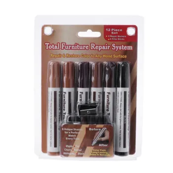 

Wood Repair System Kit Filler Sticks Touch Up Marker Floor Furniture Scratch Fix