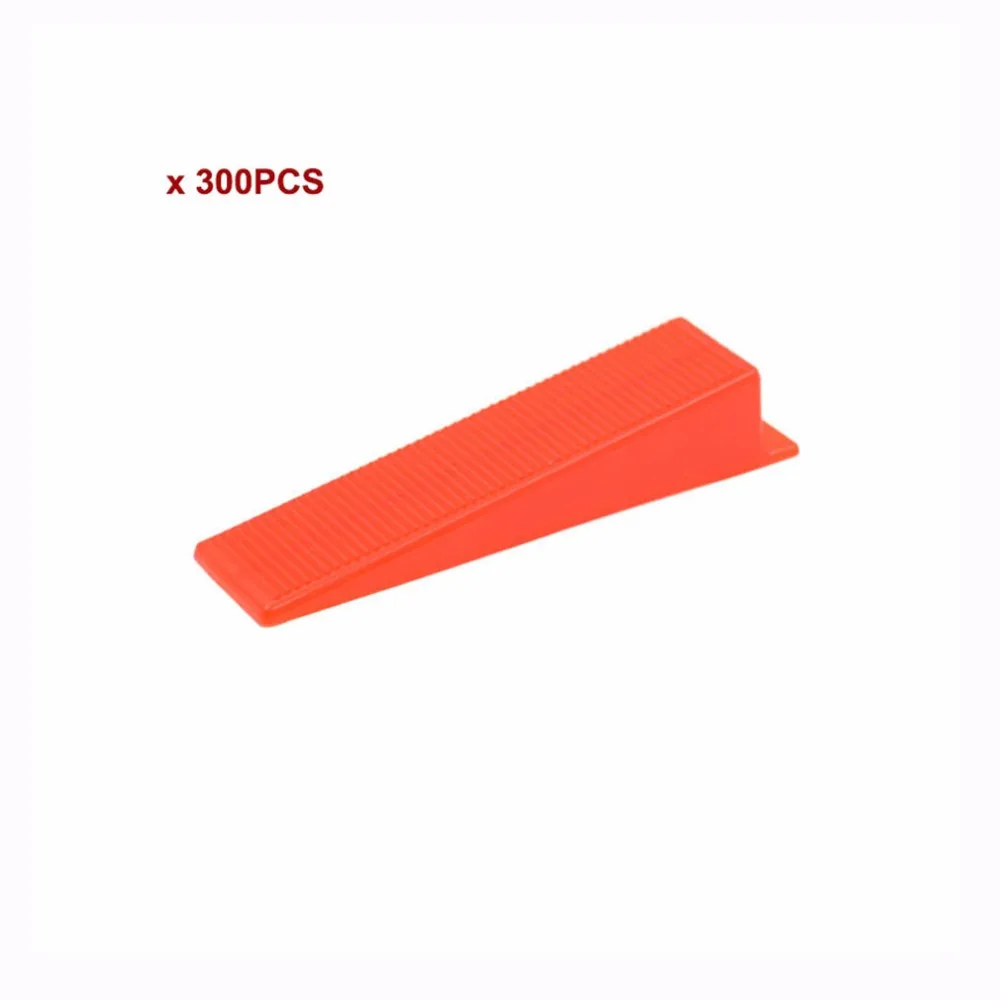 

300pcs / Set Plastic Wall Floor Tile Leveling System Wedges For Tile Spacer Installation Tools Alignment Lippage System Red