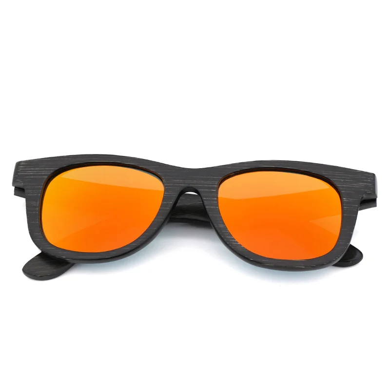 Новинка; в стиле ретро; в тренде поляризованные детские солнцезащитные очки бамбуковые деревянные солнцезащитные очки анти-солнцезащитные очки линзы TAC UV400 солнцезащитные очки - Цвет линз: Orange