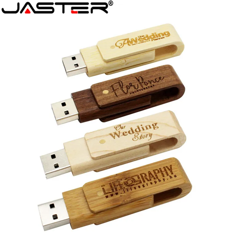 Usb флешка JASTER деревянная/бамбуковая Поворотная usb 2 0 карта памяти 4 32 Гб флеш