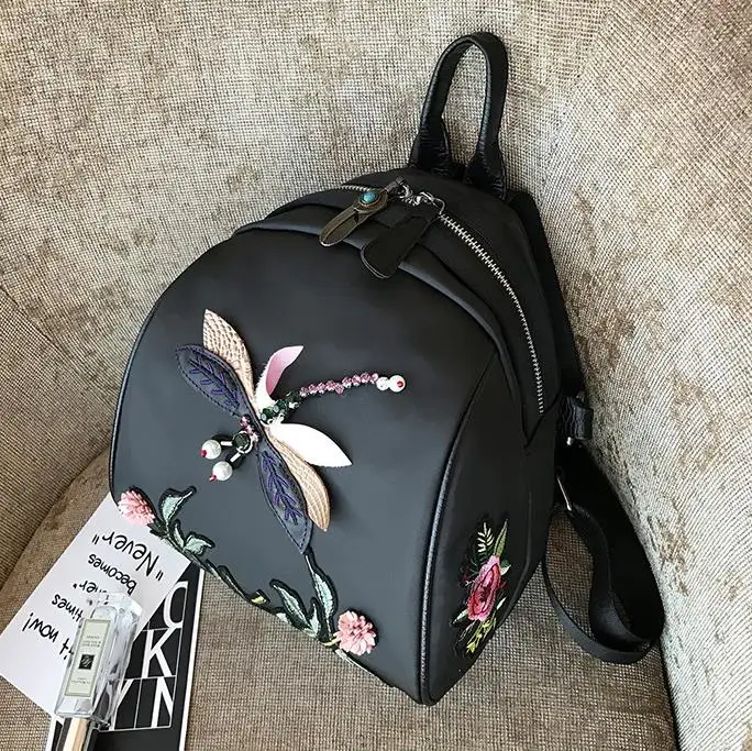 Бренд Для женщин сумка 2018 Оксфорд Дикий корейский рюкзак ручной работы со стразами вышитые рюкзак
