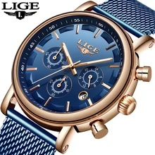 LIGE Men Watch Sport Chronograph Mens Top Brand Luxury Stainless Steel Waterproof Quartz Casual Watches Men Relogio Masculino LIGE Men Watch Sport Chronograph Mens Top Brand Luxury Stainless Steel Waterproof Quartz Casual Watches Men Relogio Masculino