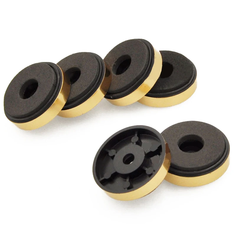 Mayitr 4pcs Plastic Isolation Feet Pad Amplifier Stand For AMP Speaker Gold 30x8mm For CD Player Computer Chassis
