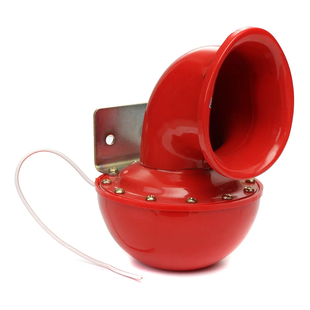 

8A 12V 115dB 175Hz Red Metal Electric Bull Horn Super Loud Raging Sound For Car Motorcycle Truck Boat