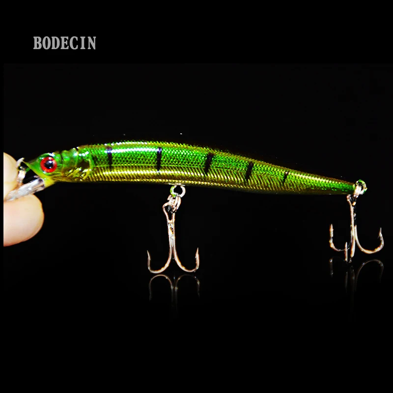5PC Minnow Wobblers Lure 3D Eyes Hard Plastic Lures Crankbait Wobbler Artificial Bait 10CM8.6G Good Fishing Tackle Sea Bass Set (10)