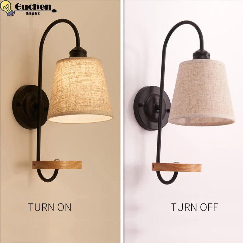 American style bedside antique wall lamp single-head living room lights vintage fashion bar lamps led Loft lighting night light