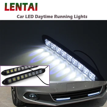 

LENTAI 1Set Car Daytime Running Lights 12V 9 LED DRL Lamp For kia Ceed Cerato Suzuki grand vitara Citroen xsara picasso Subaru