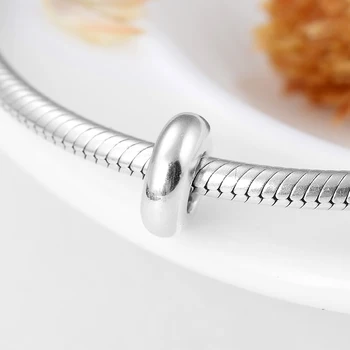 

Pure 925 Sterling Silver Stopper Bead Women's Jewelry Charming Gift