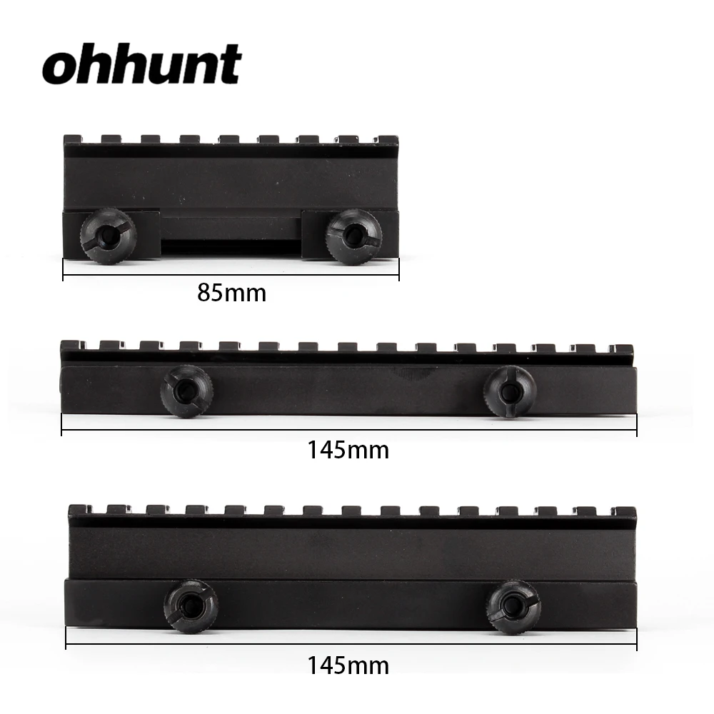 

ohhunt Tactical 1" Hight 14-slot See Through Full Size AR Riser Mount 20mm Weaver Picatinny Rails Fit AR15 Rifles