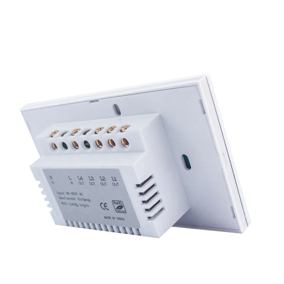 New Ewelink US Type 1 2 3 gang wall light app switch,touch control panel,wifi remote control via smart phone,work with Alexa Google Home and Ewelink app-5