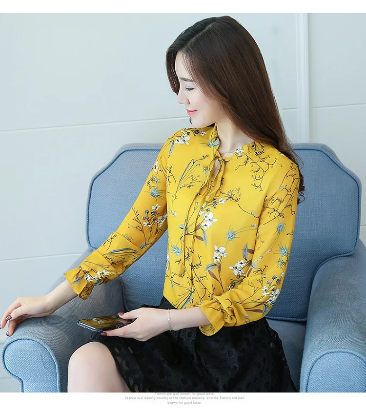 FREE SHIPPING Chiffon Blouse Floral Print OG0770