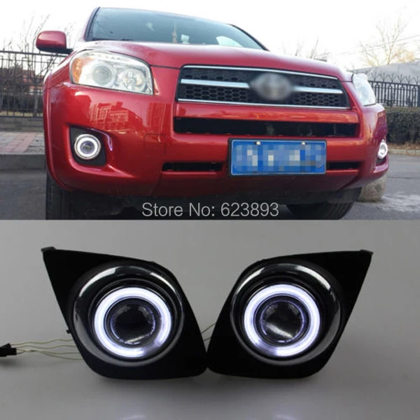 For Toyota RAV4 2009 2011 2x LED Daytime Running Lights DRL Projector