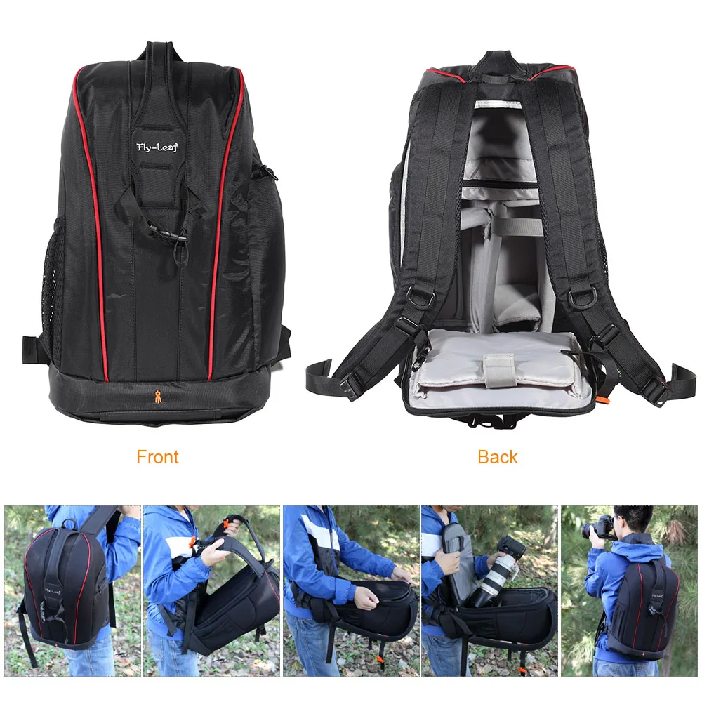 Объектив камеры черный фотография Мягкий противоударный водонепроницаемый рюкзак сумка чехол для Nikon Canon sony DSLR камеры аксессуары