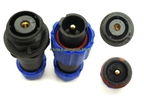 

M16 1 Pin Pair Waterproof Aviation Cable Connector Plug w Socket IP68 SP16-1