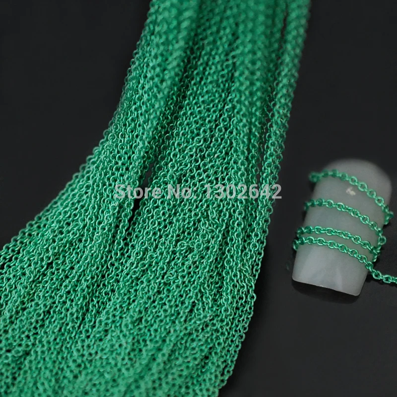 

10m Green Metal Chain DIY Nail Art Accessories Nail Craft Supplies