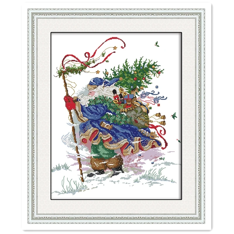 

Christmas Home Decor joy sunday Chinese Counted Cross Stitch Patterns 11CT Printed On Canvas DMC Cross Stitch Fabric Needlework