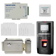 DIYSECUR LCD Fingerprint Id Card Reader Password Keypad Door Access Control System Kit + Electric Lock For Office / House