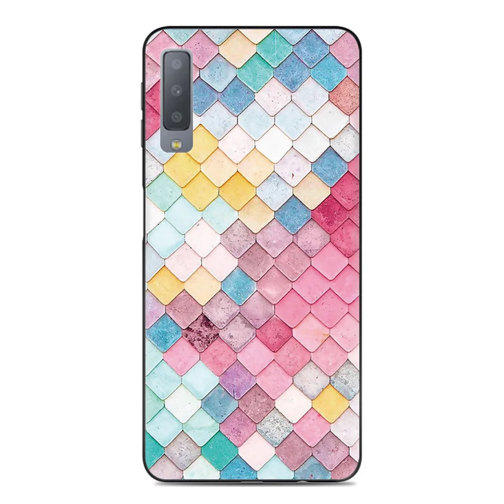 KSAM1037B_1_Painted Soft Case for Samsung Galaxy A7 2018 SM-A750F 6.0 inch Silicone Phone Cases