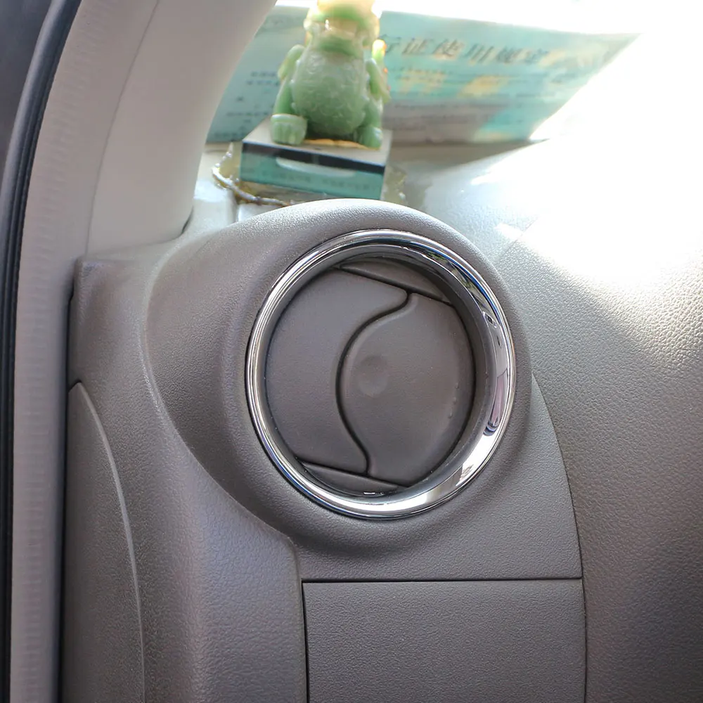 Jameo Авто 2 шт./компл. ABS хромированный Автомобильный интерьер, устанавливаемое на вентиляционное отверстие в салоне автомобиля украшения отделка Стикеры для Nissan Sunny марта 2011- аксессуары